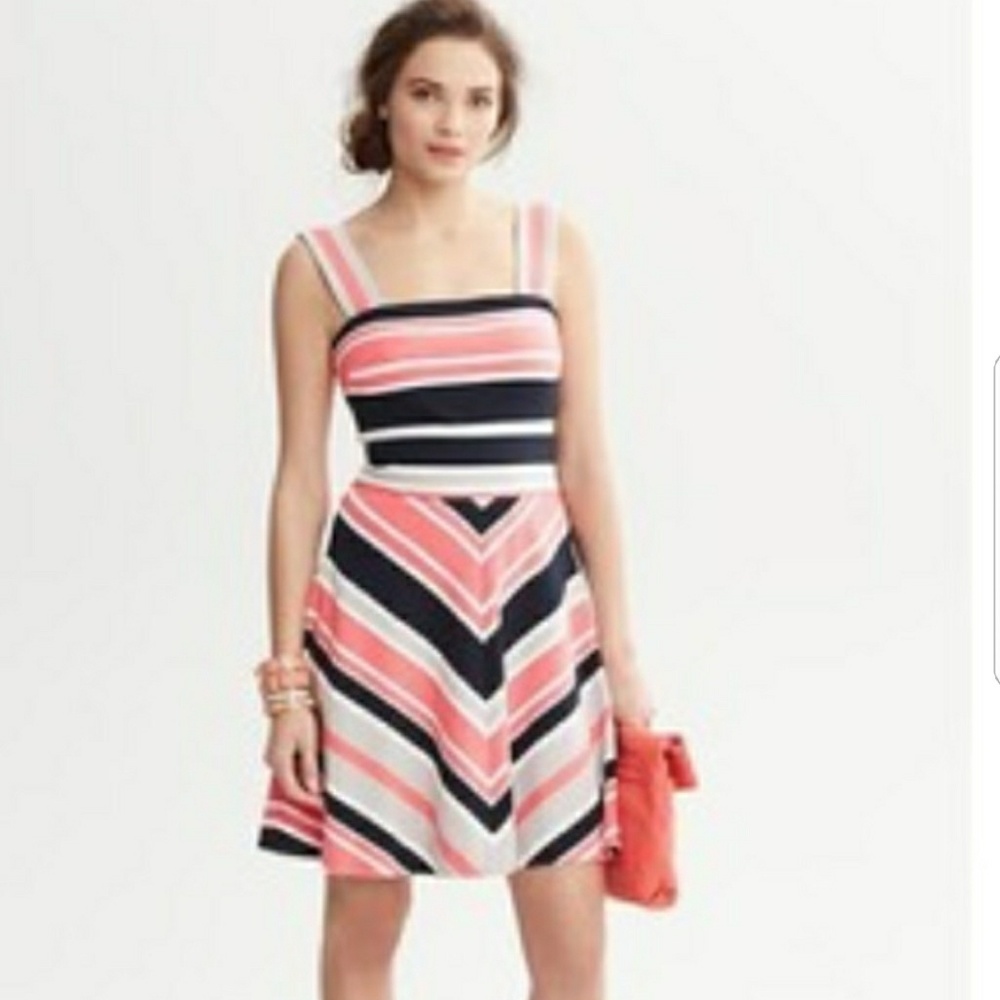 Banana Rep. x Milly -Bold and Flirty Chevron Dress